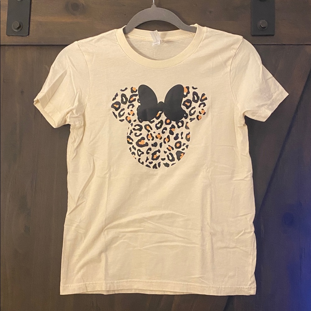 Bella Canvas Cream Kids Tee with Leopard Print